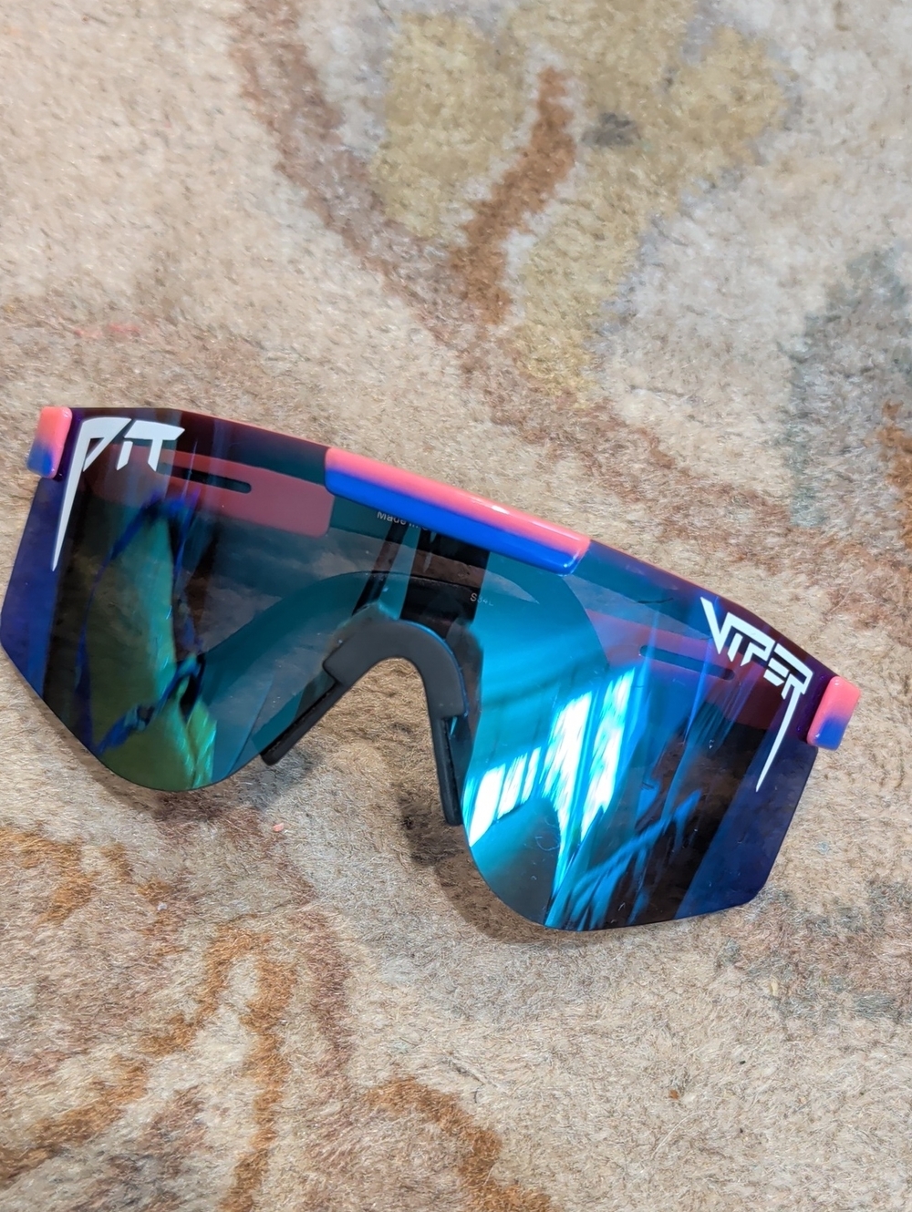 Pit Viper The Peacekeeper Intimidator 2000 Mirrored Blue Shield Sunglasses